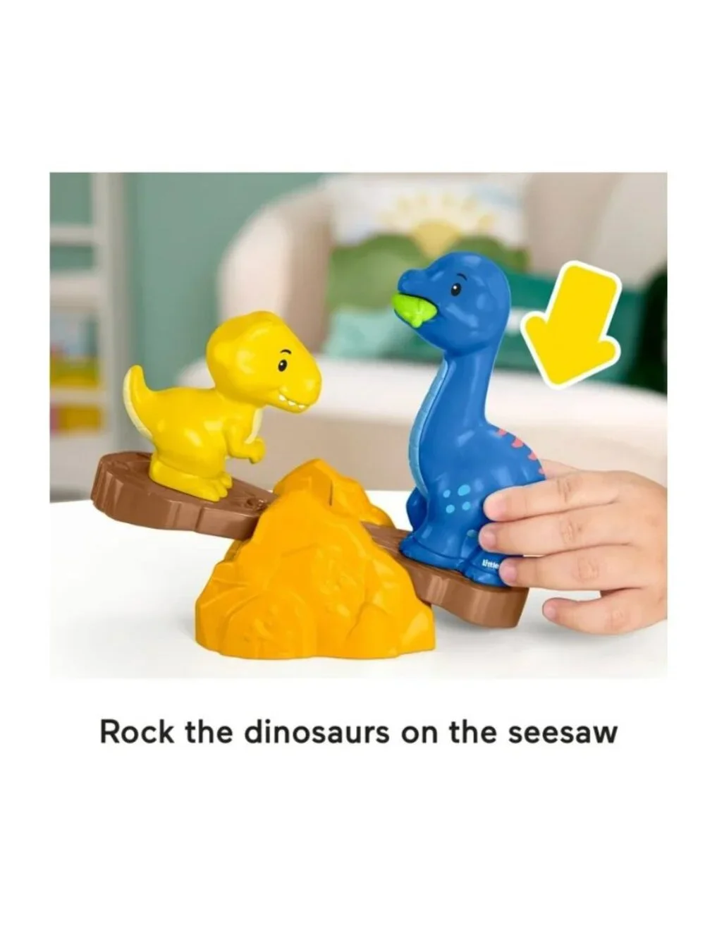 Fisher-Price Little People Spin & Play Dinosaur Playground Toy Set For Ages 1-5